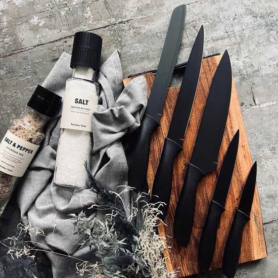 Knivset med 5 delar - Mattsvart