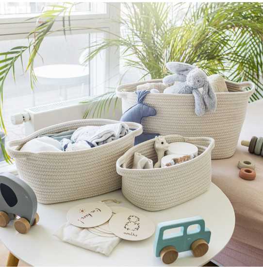 Korgar i 3-Pack - Beige och Sand