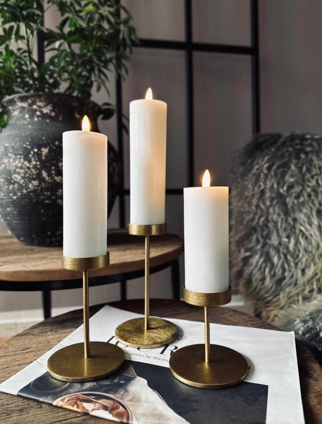 LED Blockljus Vit 3-pack 5cm Diameter