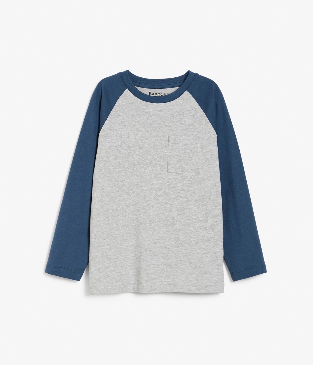 Gråmelerad Farfarströja för Barn