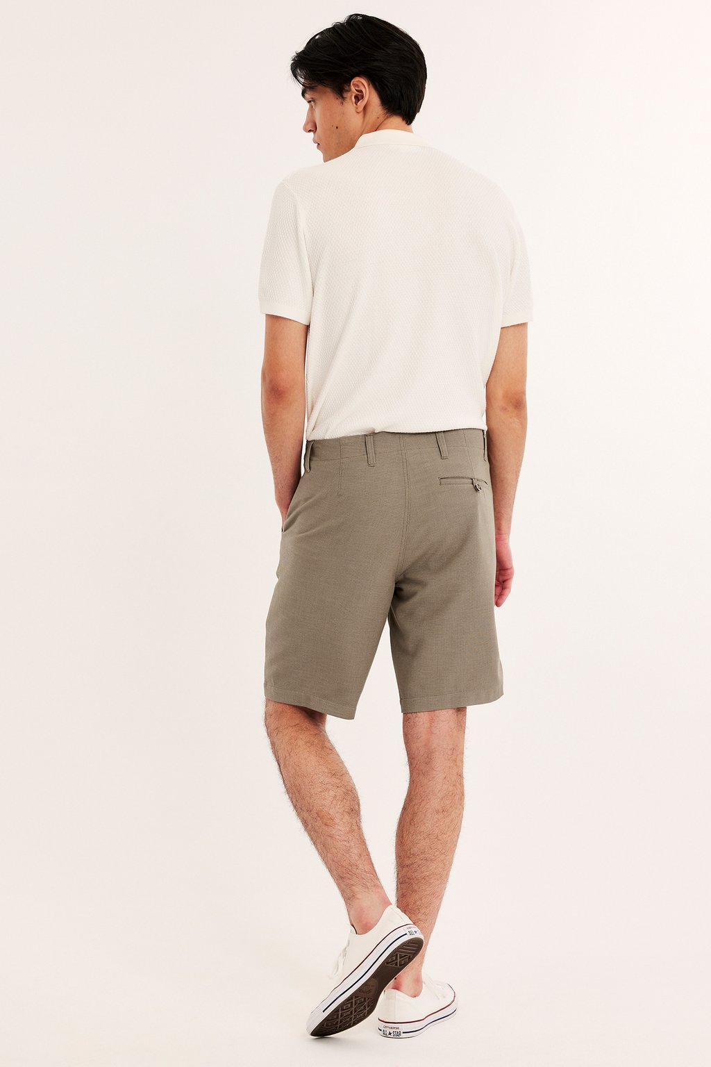 Herr Stretchiga Chinos Shorts - Brun