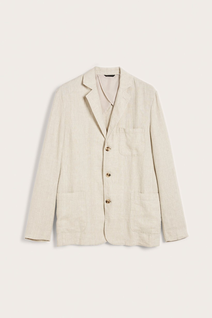 Herr Linnekavaj i Beige från Kappahl