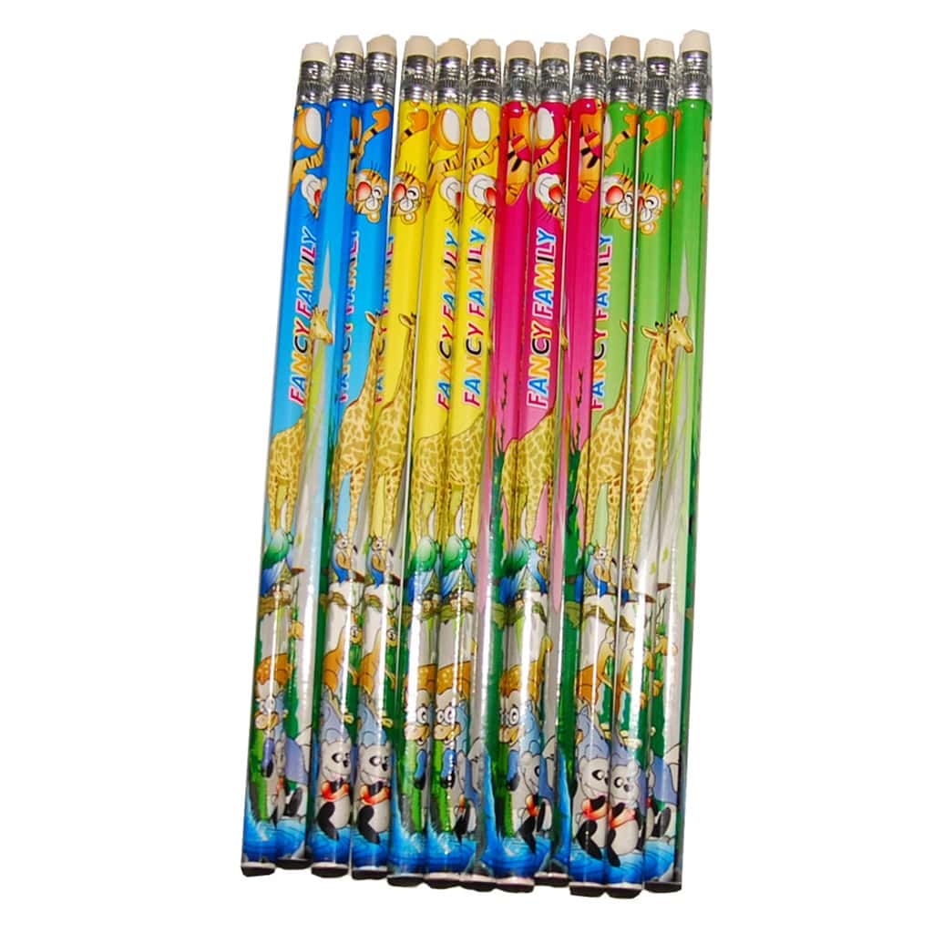 Fancy Family Blyertspennor med Sudd, 12-Pack
