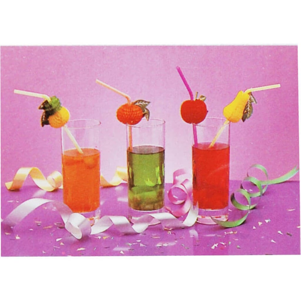 Festliga Sugrör med Fruktdesign, 6-Pack