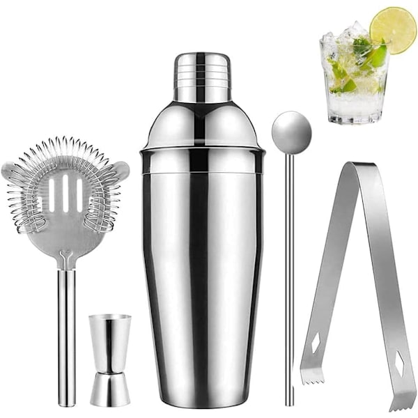 Cocktail Shaker Set - Rostfritt Stål, 5 Delar