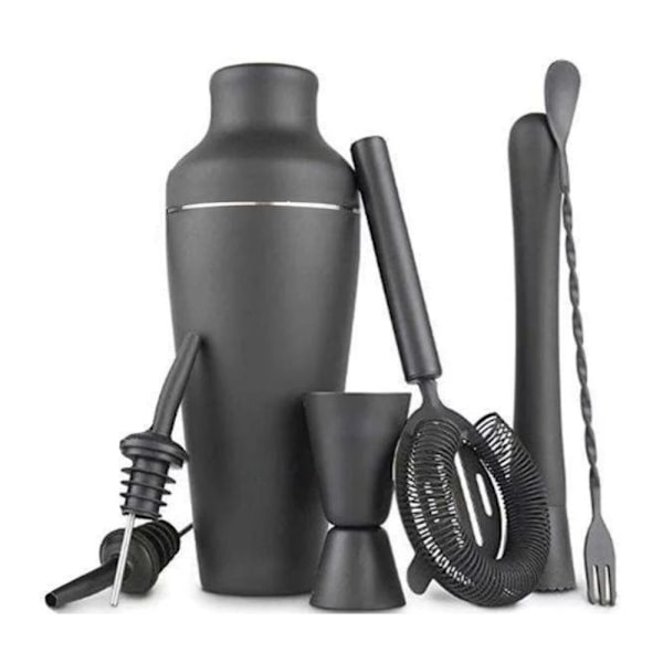 Cocktail Shaker Set i Mattsvart Rostfritt StÄl