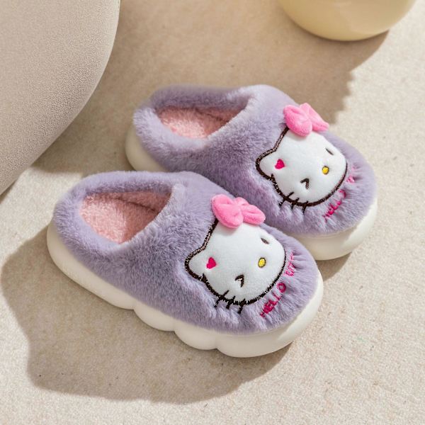 Flickors HelloKitty Vintertofflor - Lila 26-27
