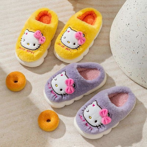 Flickors HelloKitty Vintertofflor - Lila 26-27