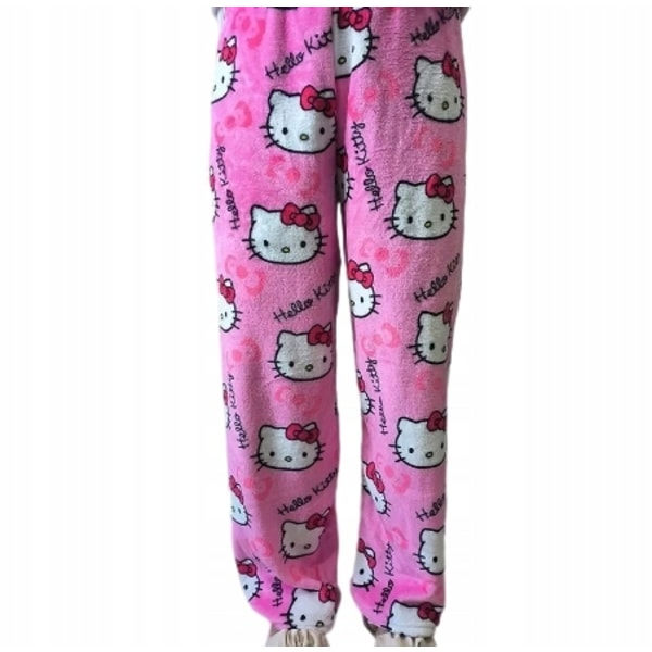 Damtjock Flanellpyjamas med HelloKitty-motiv - XL