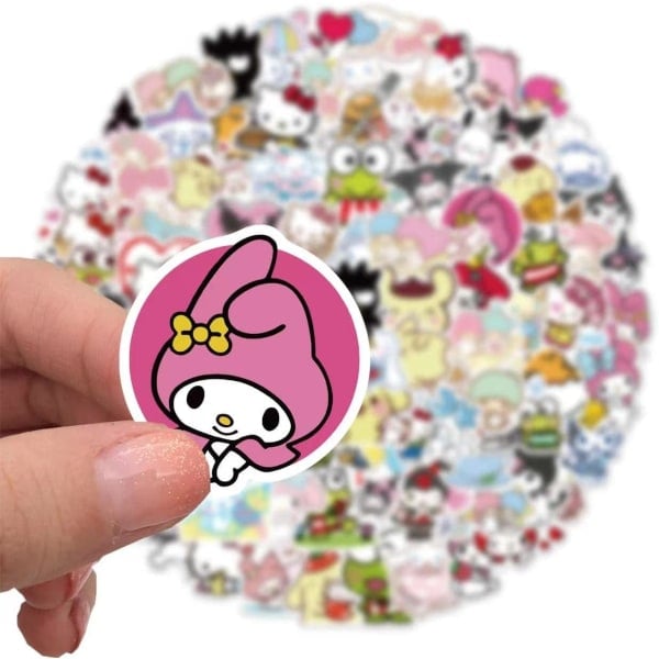 100-pack söta Hello Kitty-klistermärken