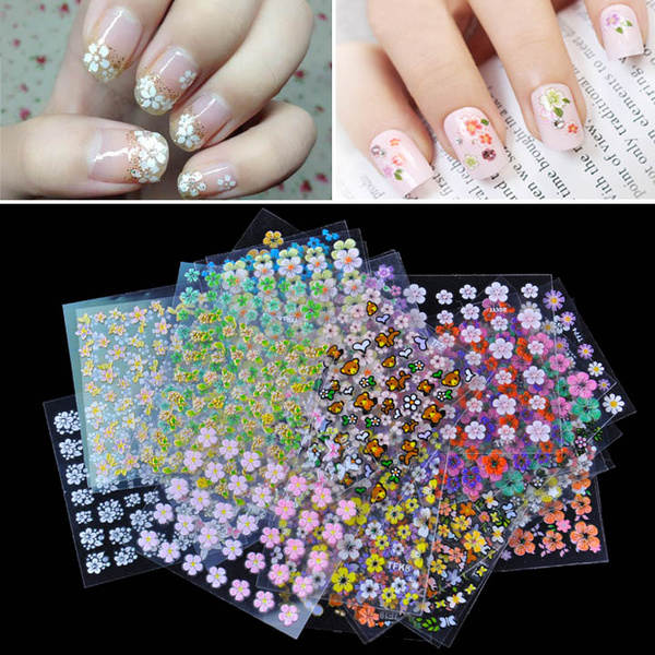 Söta 3D Hello Kitty Självhäftande Nagelkonst