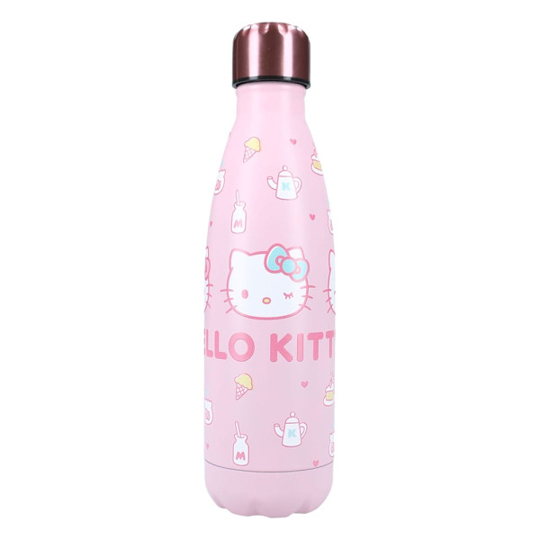 Hello Kitty Multifärgad Vattenflaska - "Thirsty for More"