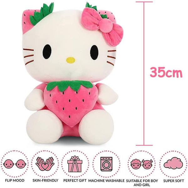 Hello Kitty Plyschkatt Mjuk Kramkudde 35cm