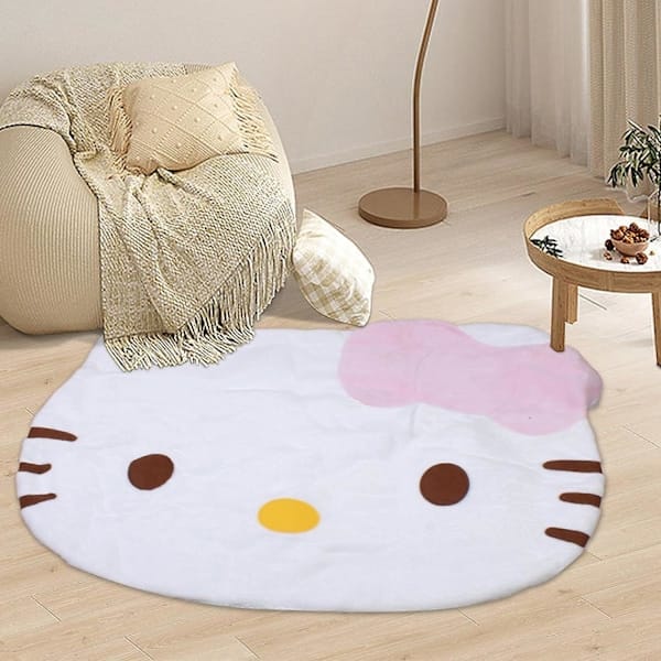 Kawaii Hello Kitty Rund Sovrumsmatta, Supermjuk