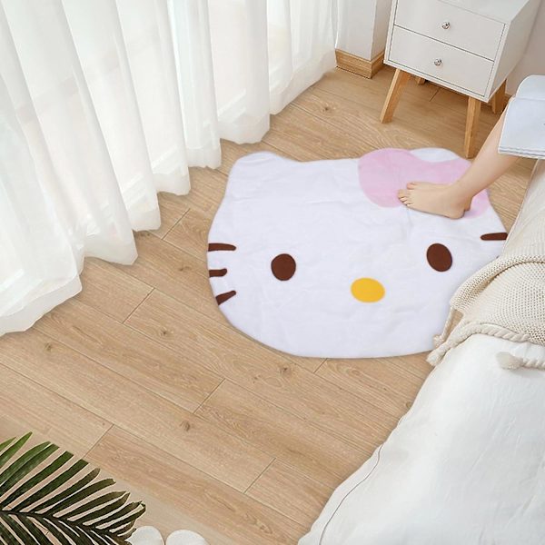 Kawaii Hello Kitty Rund Sovrumsmatta, Supermjuk