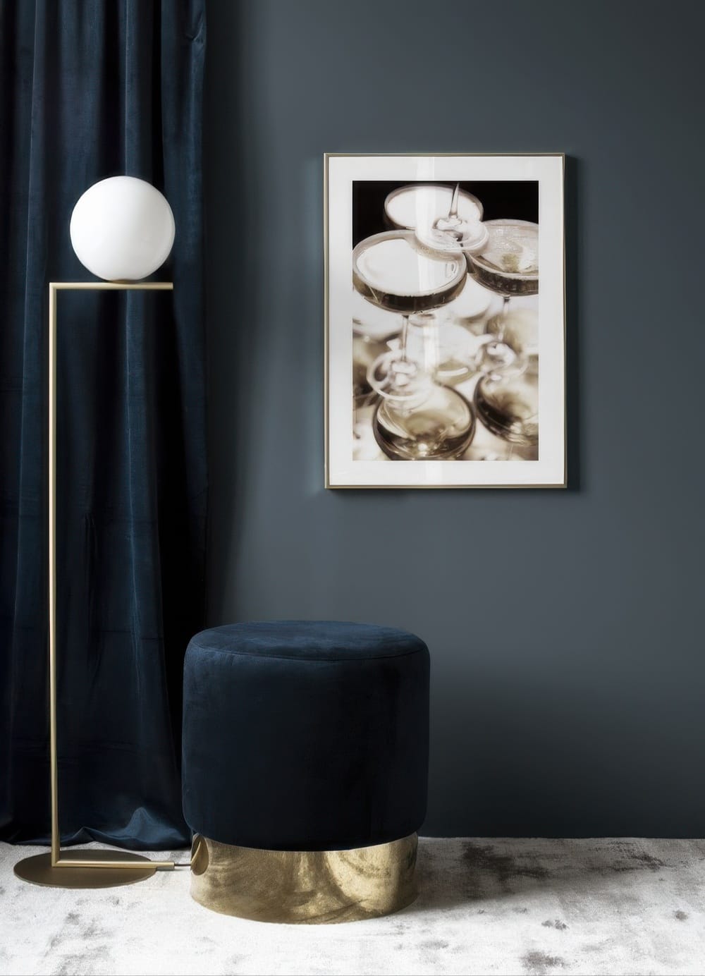 Elegant Sparkling Champagne Wall Art Poster