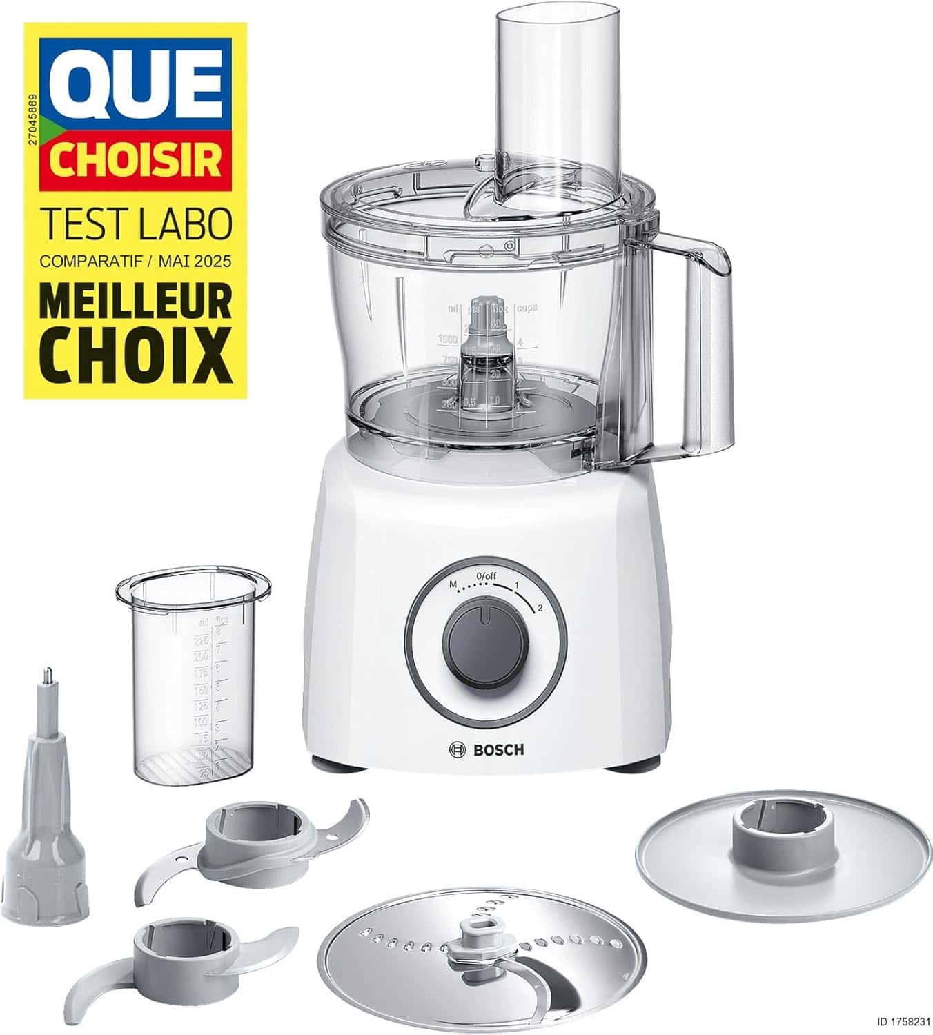 Bosch MCM3100W Kompakt Köksmaskin 800W Vit/Grå