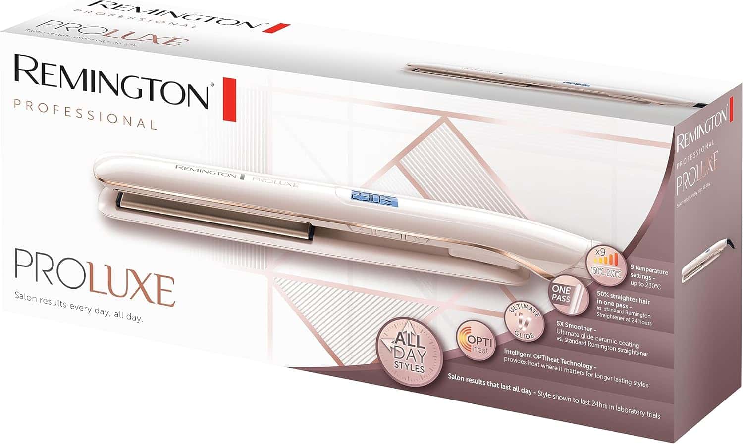 Remington S9100 ProLuxe Hair Straightener with OptiHeat