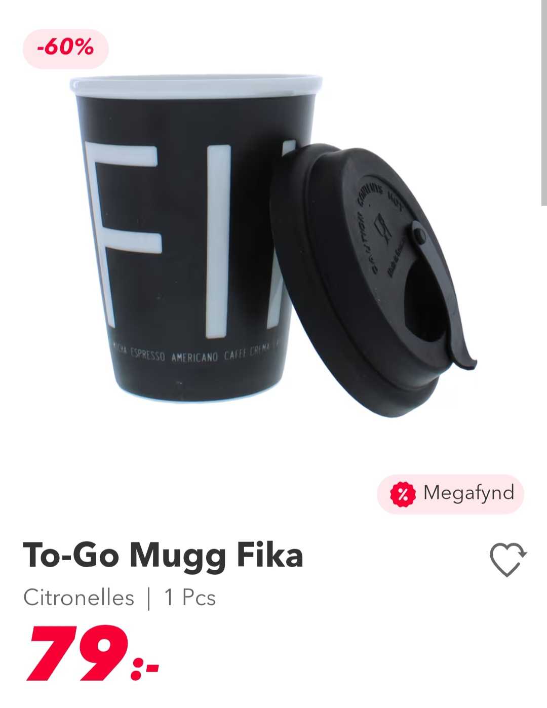 Fika To-Go Mug, 1 Pc - Citronelles