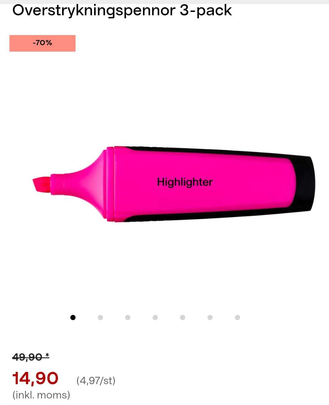 Överstrykningspennor, 3-Pack - Clas Ohlson