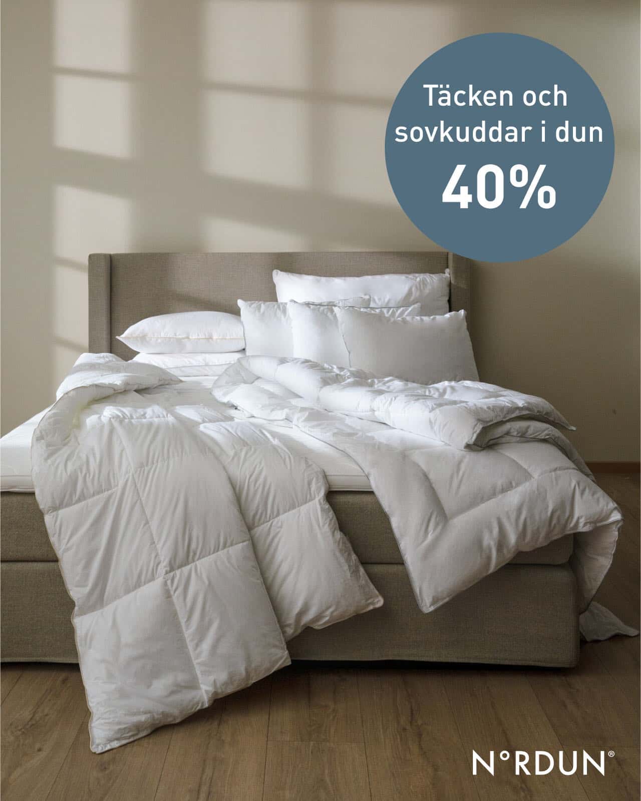 HEMTEX Lyxiga Duntäcken och Dunkuddar 40% rabatt 