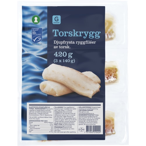Hemköp. Premium Torskryggfilé.