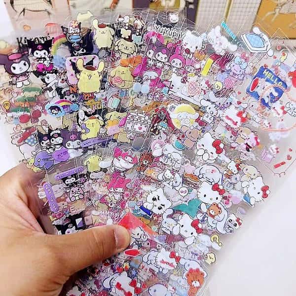 Set om 20 Karaktärsklistermärken - Sanrio Familj