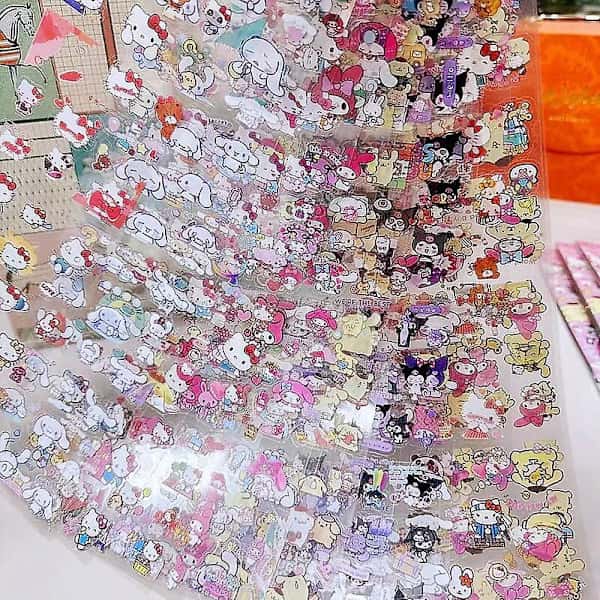 Set om 20 Karaktärsklistermärken - Sanrio Familj