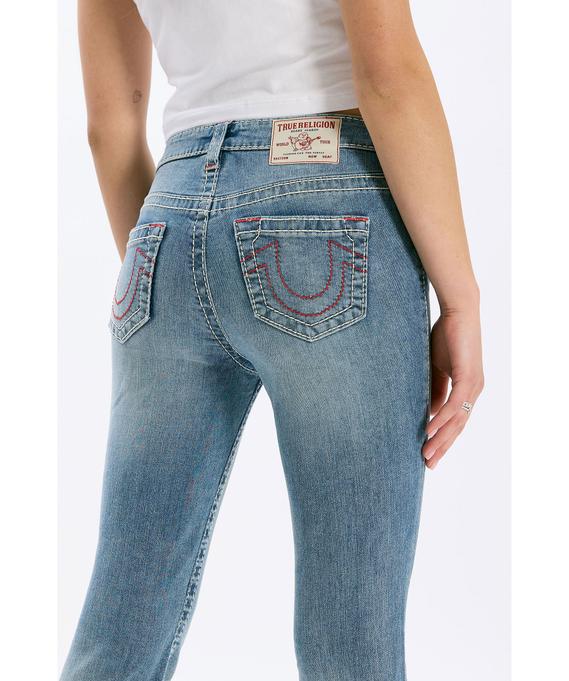 Becca Mid Bootcut Jeans, Blå – 209129-CrushedLil