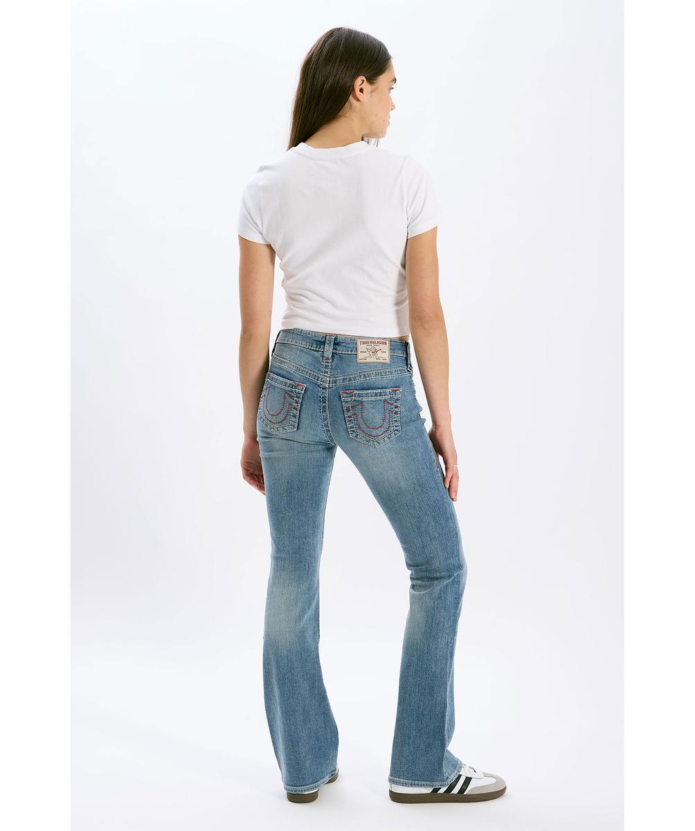 Becca Mid Bootcut Jeans, Blå – 209129-CrushedLil