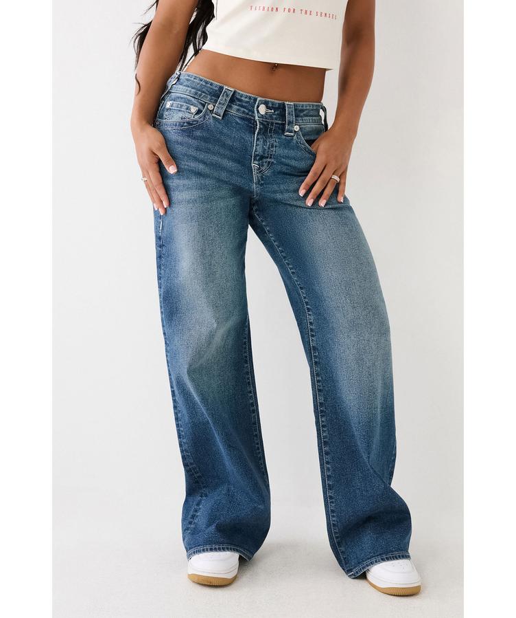 Becca Mid Bootcut Jeans, Blå – 209129-CrushedLil