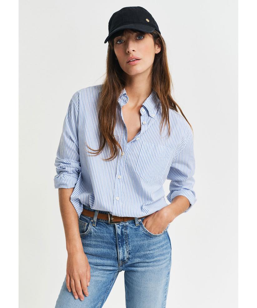 Luxury Oxford Stripe Shirt, Blue