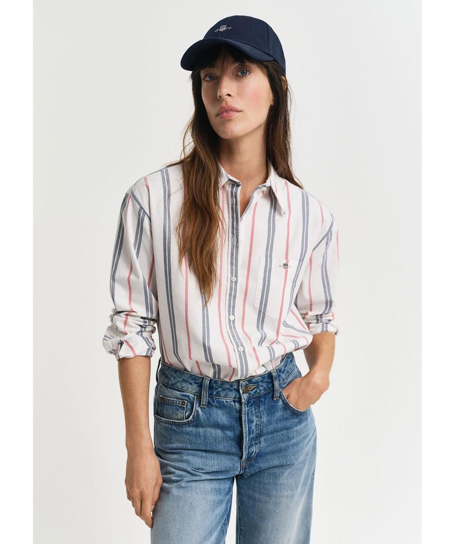 Luxury Oxford Stripe Shirt, Blue