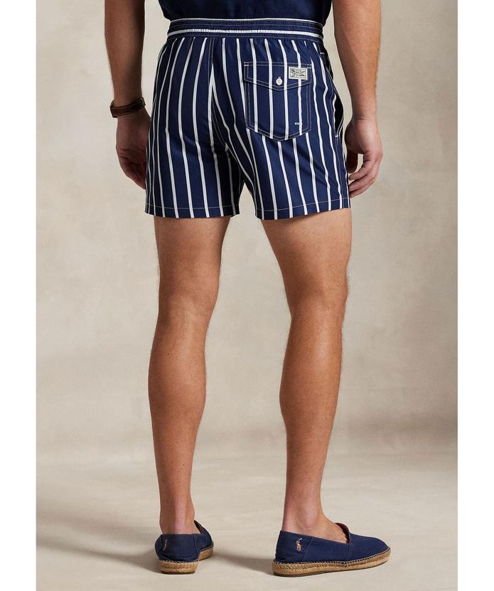 Handla Traveler Stripe Swim Trunks, Blå