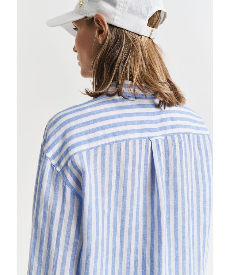 Striped Linen Shirt in Blue - 4300476-419