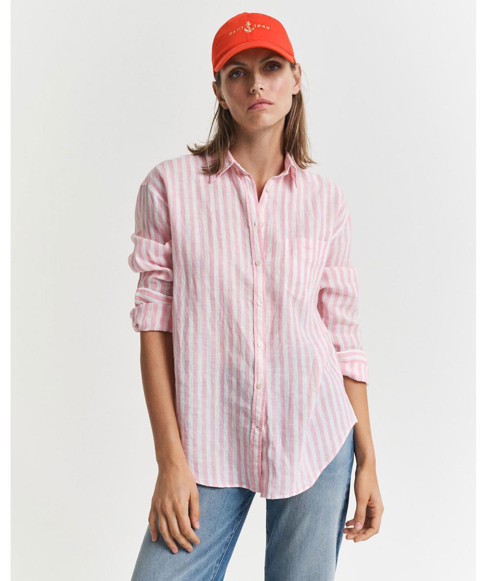 Striped Linen Shirt in Blue - 4300476-419