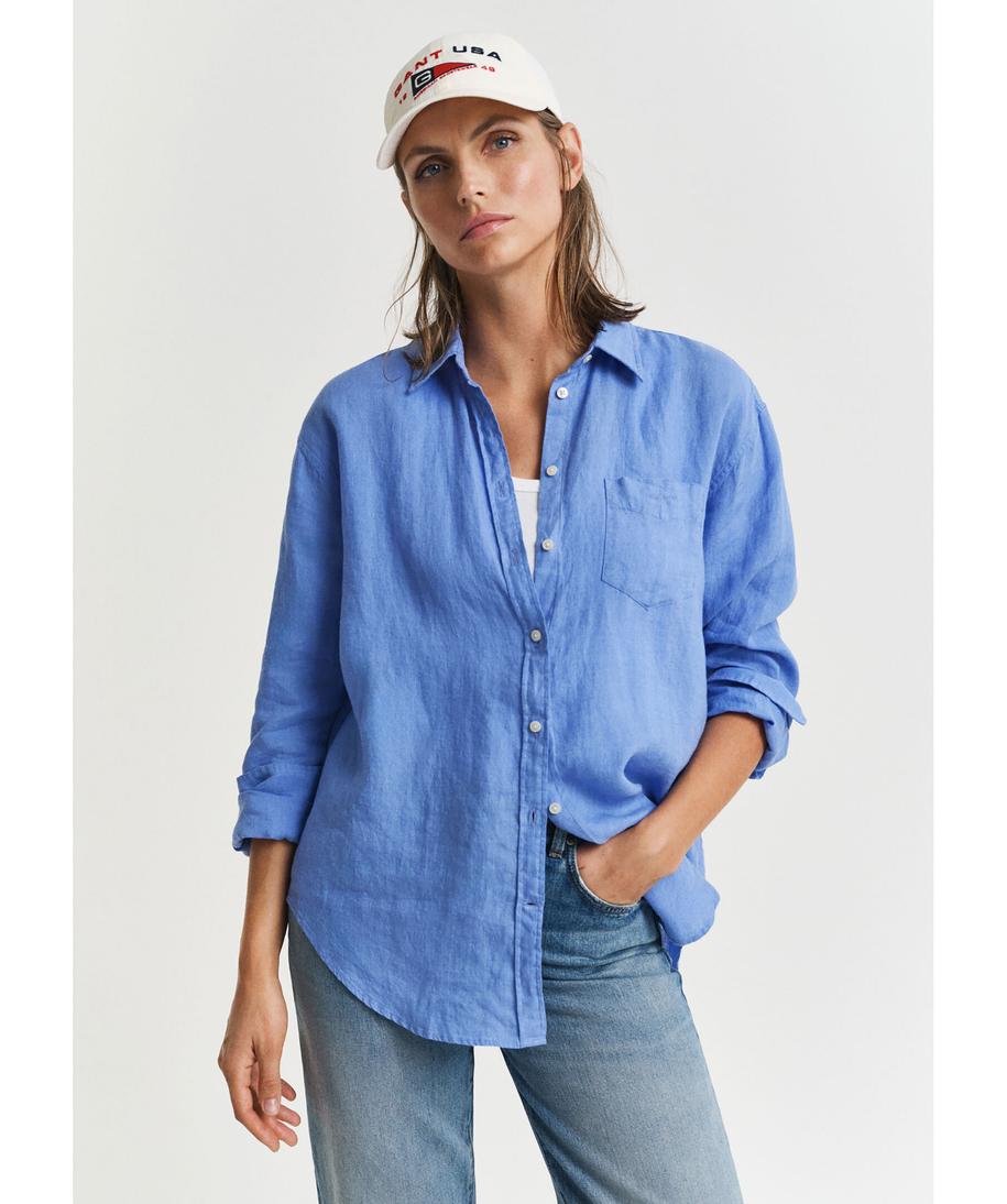 Striped Linen Shirt in Blue - 4300476-419