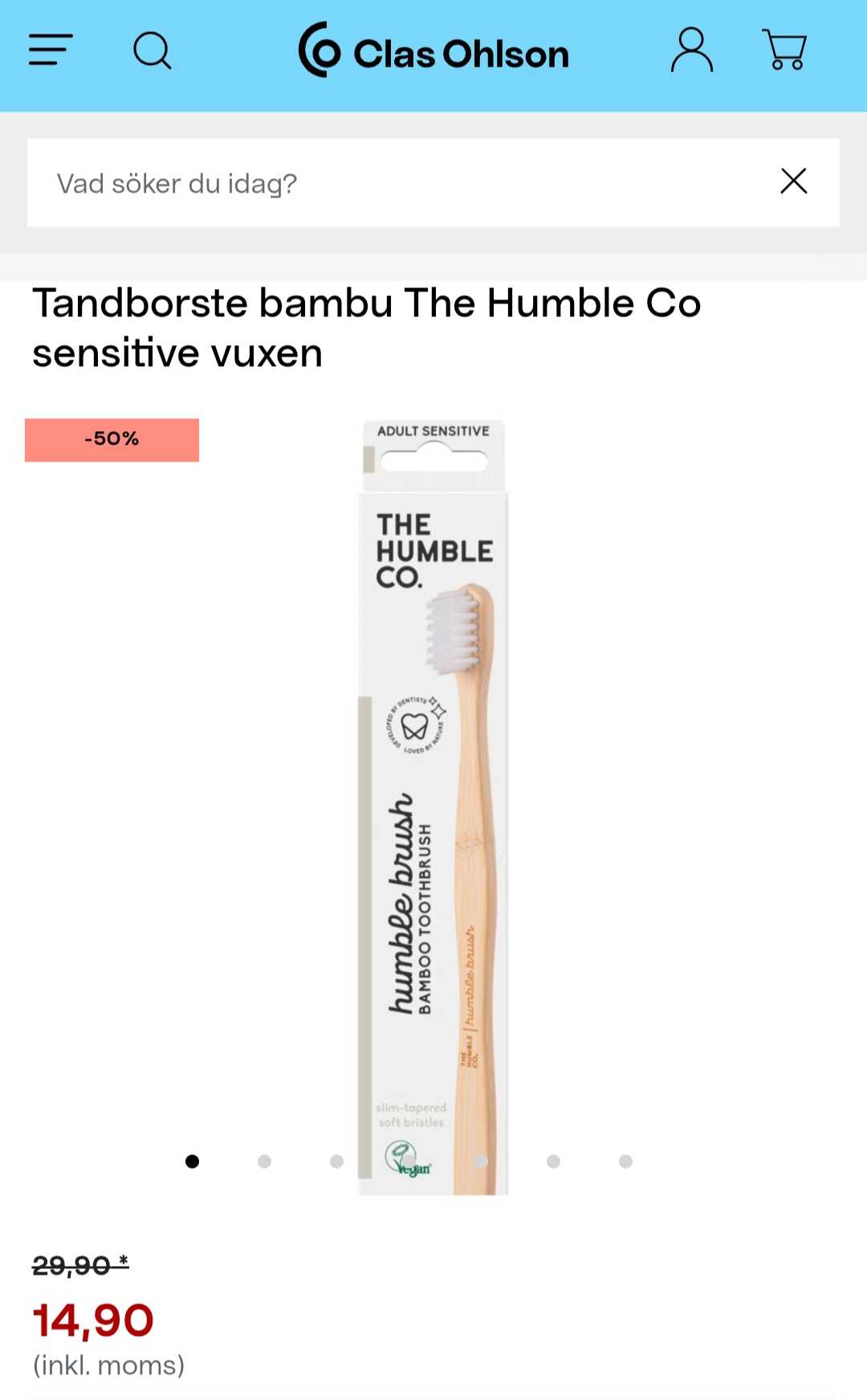 Humble Co Bambu Tandborste för Känsliga Vuxna