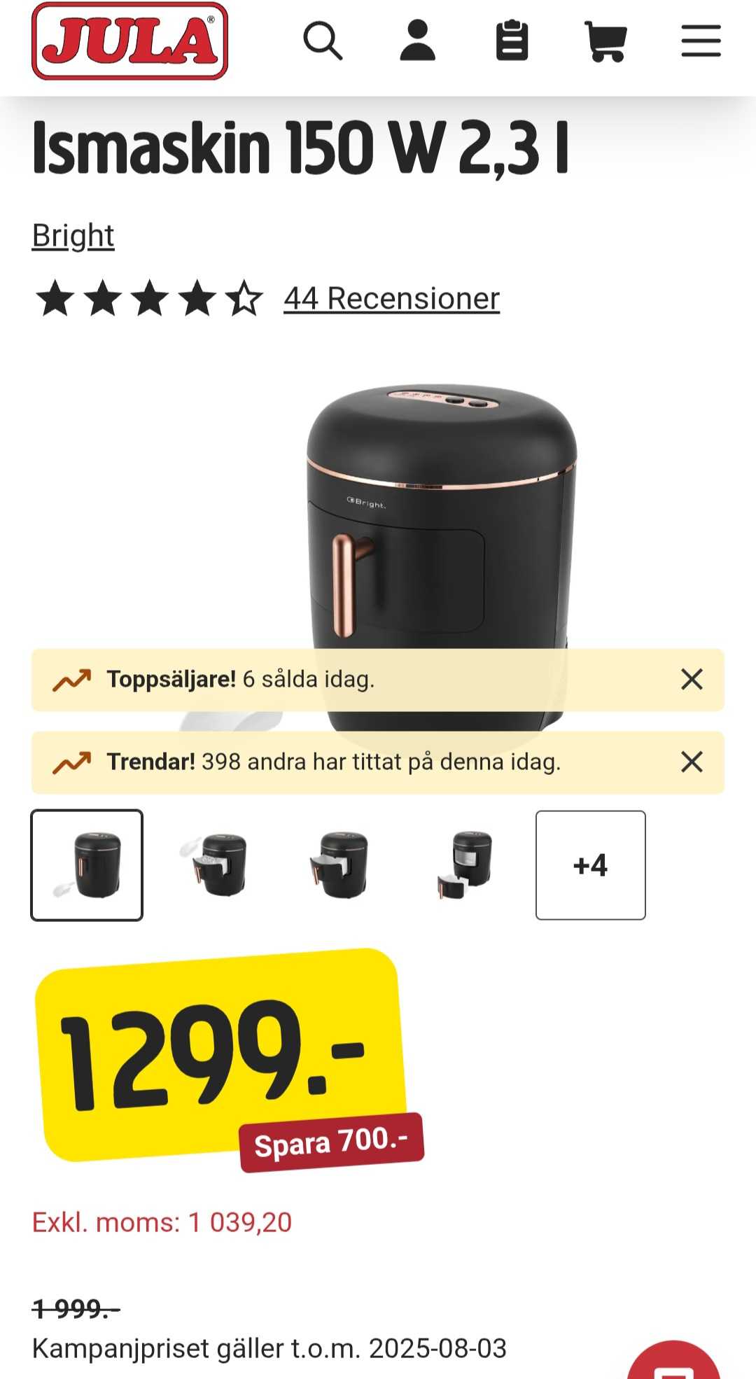 Efficient 150W 2.3L Ice Maker - Bright