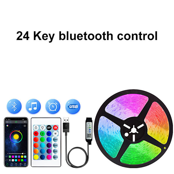 15m RGB LED-Remsor Musiksynk Appstyrning