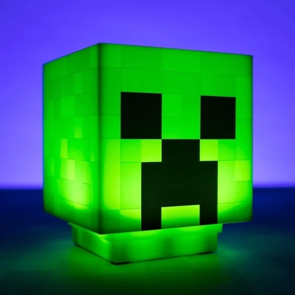 Minecraft Creeper LED Nattlampa med Ljud