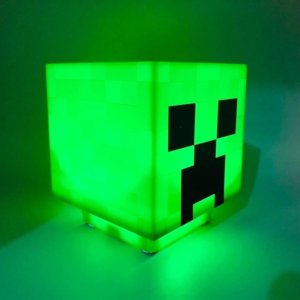 Minecraft Creeper LED Nattlampa med Ljud