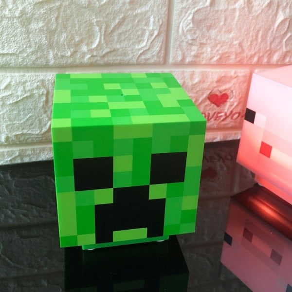 Minecraft Creeper LED Nattlampa med Ljud