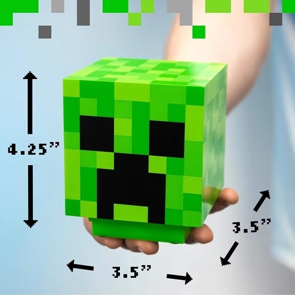 Minecraft Creeper LED Nattlampa med Ljud