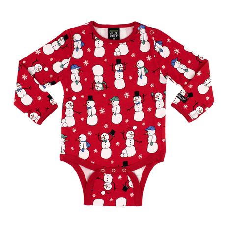 Långärmad Barnbody SNOWMAN SALSA - Villervalla