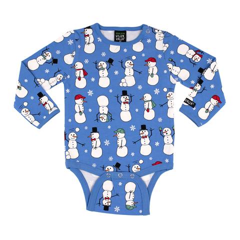 Långärmad Barnbody SNOWMAN SALSA - Villervalla