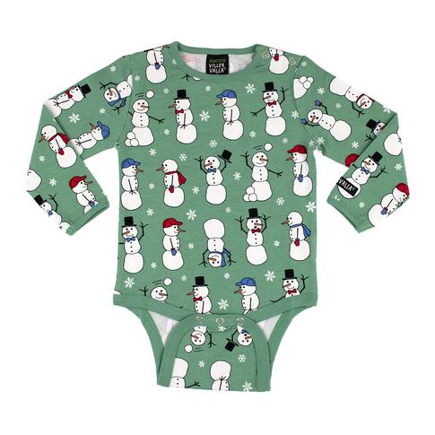Långärmad Barnbody SNOWMAN SALSA - Villervalla