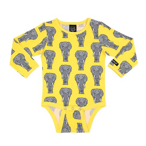 Elephant-Themed Baby Bodysuit by Villervalla