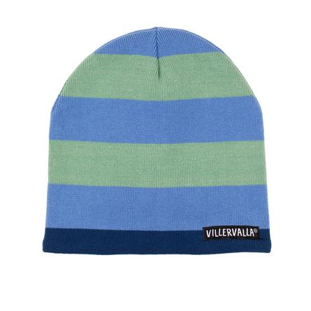 Stripade Stickade Barnmössor i Ros/Lila