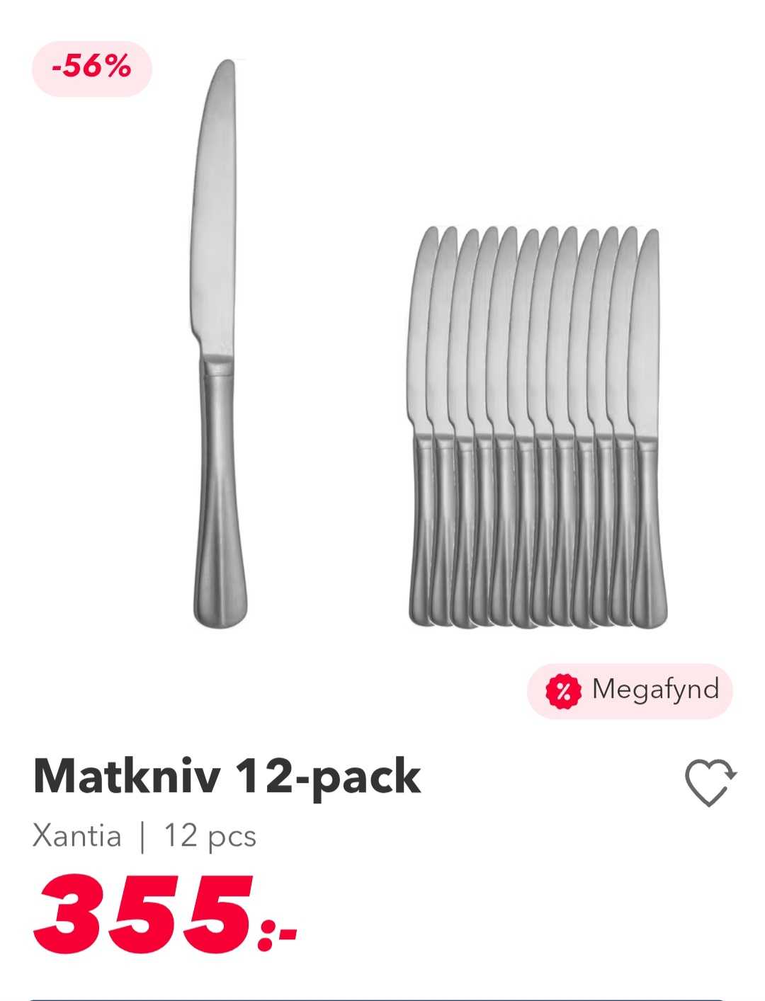 12-pack Xantia Matknivar, 12 Stycken